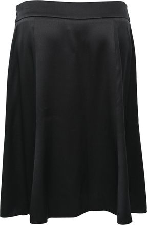 Giorgio Armani Armani A-Line Midi Skirt in Black Silk