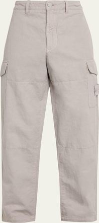 Stone Island Mens Cotton and Linen Cargo Pants