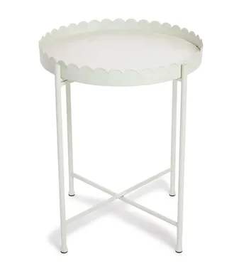 Two's Company Scallop Table In Cream