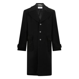 Philipp Plein Cappotto monopetto due bottoni - - Coats - Uomo - Nero - 5XL