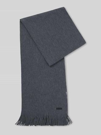 HUGO BOSS Schal aus reiner Schurwolle in Mittelgrau, Gr&ouml;&szlig;e 1