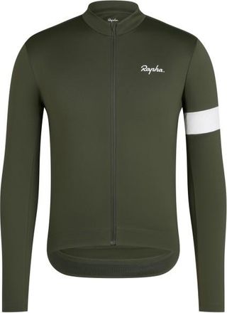Rapha Core Thermal Long Sleeve Jersey Velotrikot f&uuml;r Herren | oliv