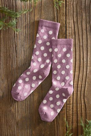 Terrain Polka Dot Cozy Crew Socks