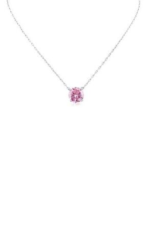 Kenneth Jay Lane Glam Cubic Zirconia Pendant Necklace in Pink/Silver at Nordstrom Rack