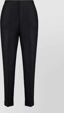 Alberta Ferretti wool silk tapered trousers