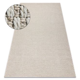 RugsX Rugsx - Alfombra Origi 3555 Crema - Hilo De Sisal Tejido Plano Beige 136x190 Cm