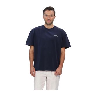 Les Deux Crew T-shirt - Heren - Tops - Blauw - Maat: M