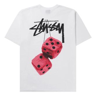 St&uuml;ssy Fuzzy Dice T-Shirt White 1904765-WHT