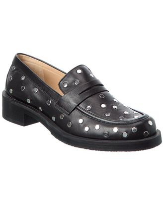Stuart Weitzman Palmer Bold Stud Leather Loafer