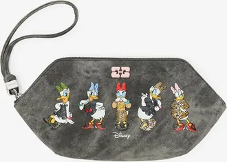 Ganni x Disney Daisy Duck Bleached Make-Up Pouch Size One - Black