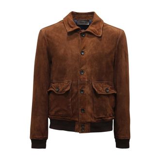 The Jack Leathers Light Jackets, male, Brown, Size: L Ottawa Burned Suede Padded Jacket