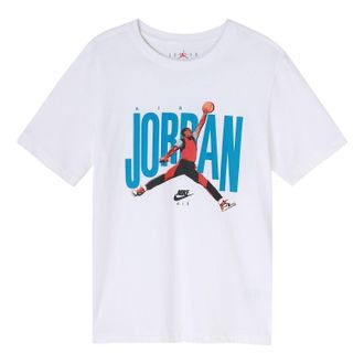 Nike Jordan Air Jordan Printing Logo Round Neck Short Sleeve White CJ6307-100