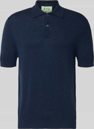 FTC Slim Fit Poloshirt mit Kaschmir-Anteil in Marine, Gr&ouml;&szlig;e 48