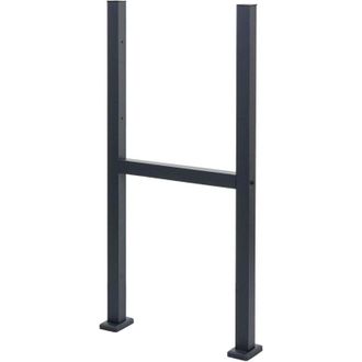 Hhg non utilizzato] Supporto per cassetta portalettere 125 acciaio zincato 120x59x12cm antracite