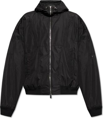 Dsquared2 Capuchonjack - Heren - Zomerjassen - Zwart - 2XL - Satijn - Jassen