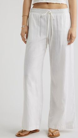 BP. Linen Blend Beach Pants in White at Nordstrom, Size Xx-Small