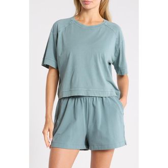 Zella Vintage Wash Boxy Tee in Blue Goblin at Nordstrom Rack, Size X-Large