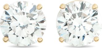 Luxury Bazaar 14K Yellow Gold 5.0ct Lab-Grown Diamond Stud Earrings LG15-120825