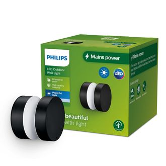 Philips Laven L&aacute;mpara De Camino Exterior Negra Led 100 Mm
