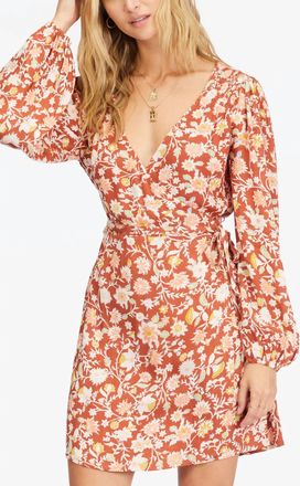 Billabong Spring Romance Mini Dress In Red Clay