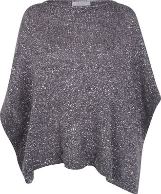 D.exterior D. EXTERIOR Sweater Soft Alpaca Crystals Cape