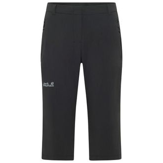 Jack Wolfskin Hikeout 3/4 Pants Shorts f&uuml;r Damen | schwarz