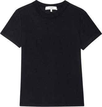 Frame Denim Rib Baby Tee - Heren - T-shirts - Zwart - L - Denim - Tops