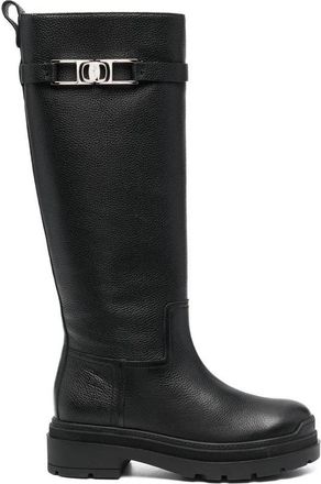 Ferragamo Vara Chain Knee-High Boots