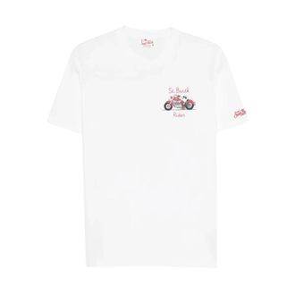 MC2 Saint Barth T-Shirts, male, White, Size: L 07966L Snoopy Star Chef 01N Emb