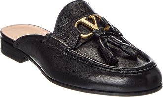 Valentino Vlogo Signature Leather Mule
