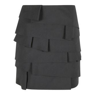 Versace Dames, Rokken, Zwart, Maat: XS Leer