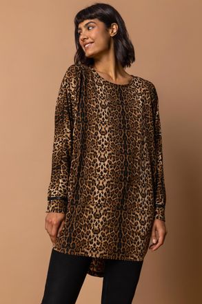 Roman Animal Print Tunic Top