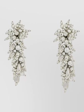 Self Portrait beaded drop earrings