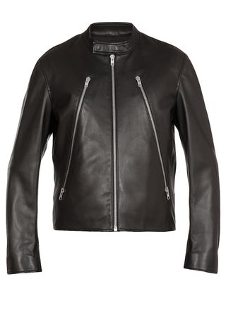 Maison Margiela Ovine Leather Jacket With Metallised Accents