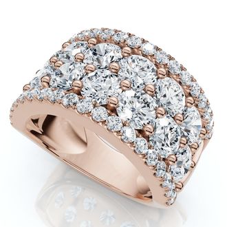 Pompeii3 3 1/2Ct Diamond Wedding 11mm Wide Anniversary Ring 14k Gold Lab Grown
