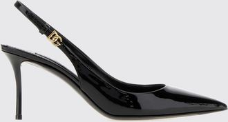 Dolce & Gabbana D&eacute;collet&eacute; slingback in pelle verniciata con logo DG