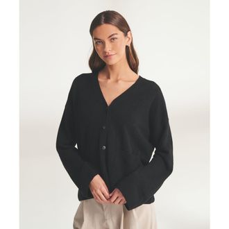 Naadam Signature Cashmere Boxy Cardigan in Black at Nordstrom, Size Xx-Small