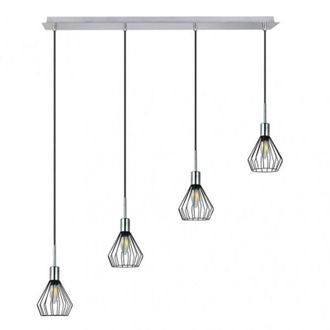 Fabrilamp Colgante San Petersburgo 4xe14 Negro/cromo Regx83x13 Cm