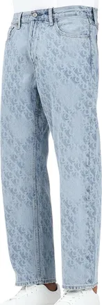 Calvin Klein Light Blue Cotton Straight Jeans