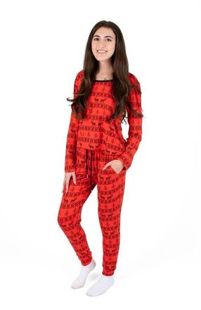 Leveret Womens Viscose Matching Family Holiday Pajamas, Reindeer & Polar Bear Prints at Nordstrom, Size X-Large