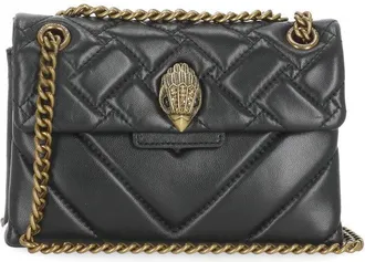 Kurt Geiger Quilted Mini Kensington Bag With Rhinestone Clasp Detail