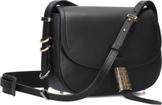 Pinko Mini Saddle Schoudertas - Dames - Schoudertassen - Zwart - ONE Size - Leer - Tassen