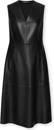 Elena Miro A-lijn jurk in gecoate stof - Dames - Casual kleedjes - Zwart - M - Polyester - Kleedjes