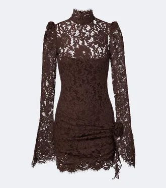 De La Vali Bodita cotton-blend lace minidress