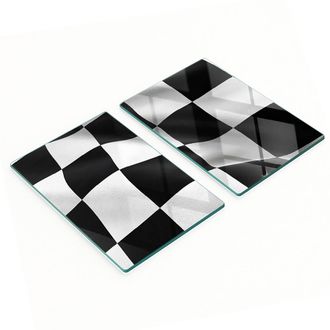 OEM Taglieri Da Cucina In Vetro Temperato Con Grafica A Bandiera Da Corsa, 2x40x52 Cm
