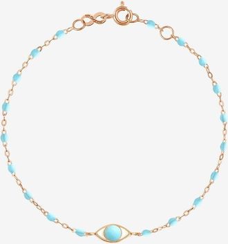 Gigi Clozeau Armband aus Ros&eacute;gold und Harz Classique Gigi Eye Turquoise