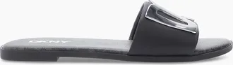 DKNY Womens Wanda 2 Flat Sliders - Black - Size: 4.5