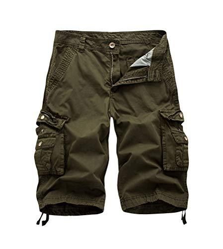 Short Cargo Homme Décontracté - Coton élastique - Taille S à 4XL - Coupe Baggy - Poches Multiples - Idéal Sport, Travail, Loisirs