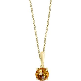 Effy 14K Yellow Gold Citrine Necklace in Orange at Nordstrom Rack