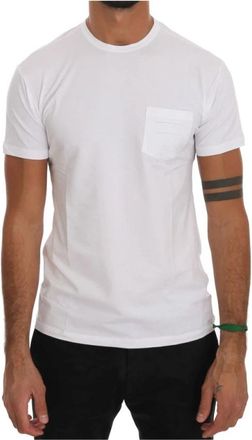Daniele Alessandrini T-shirt met ronde hals - Heren - T-shirts - Wit - 2XL - Katoen - Tops